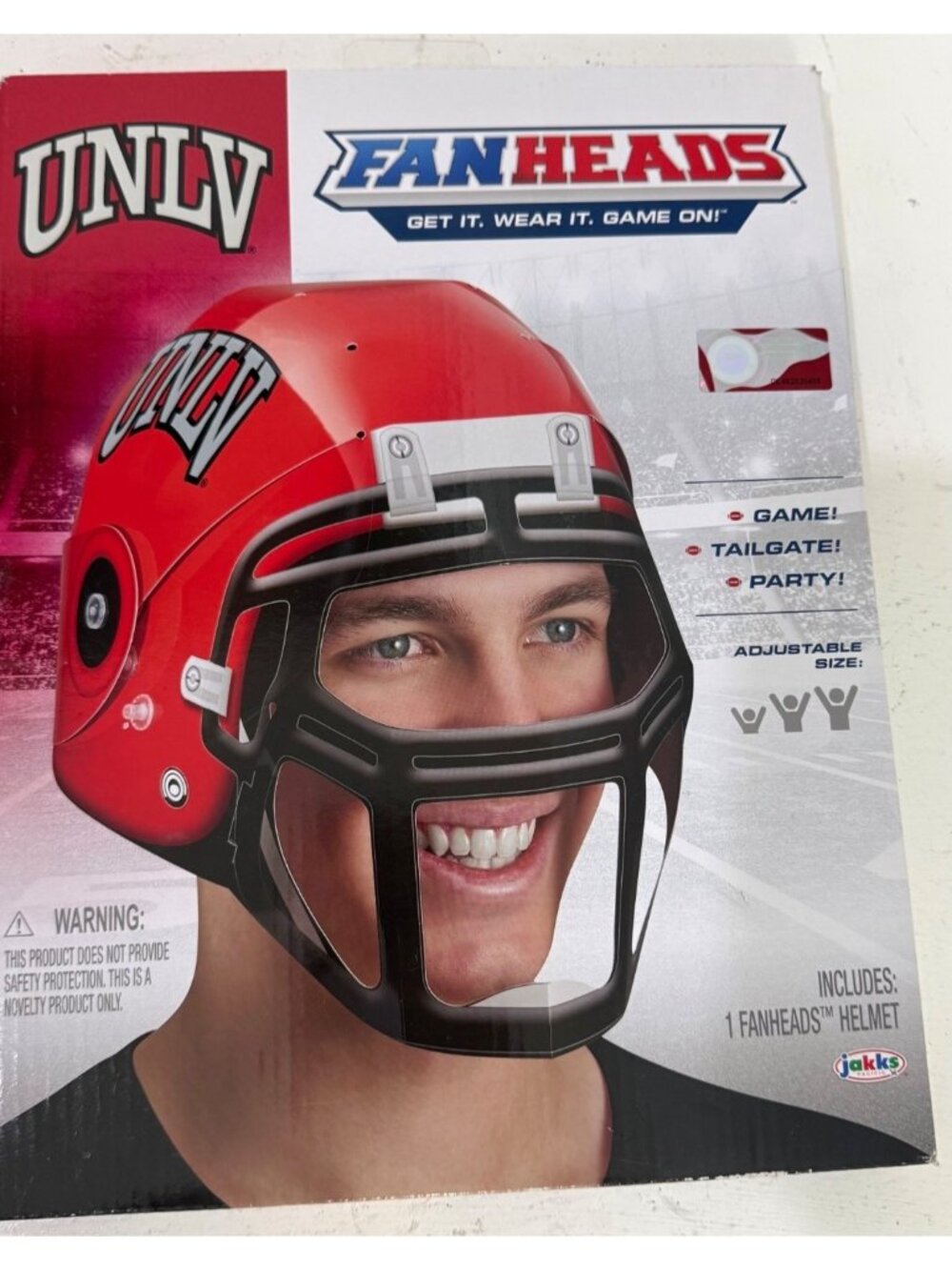 UNLV FanHeads Adjustable Paper Helmet Red Black College Team Novelty Football